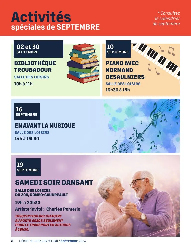 Page d’activités d’un vrai journal AlloCharles